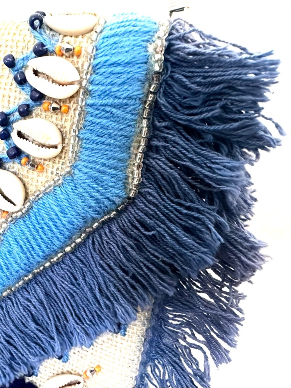 Ranee’s Miami Jute Clutch-Crossbody with Puka Shells, Fringe and Beads - Picture 5 of 11